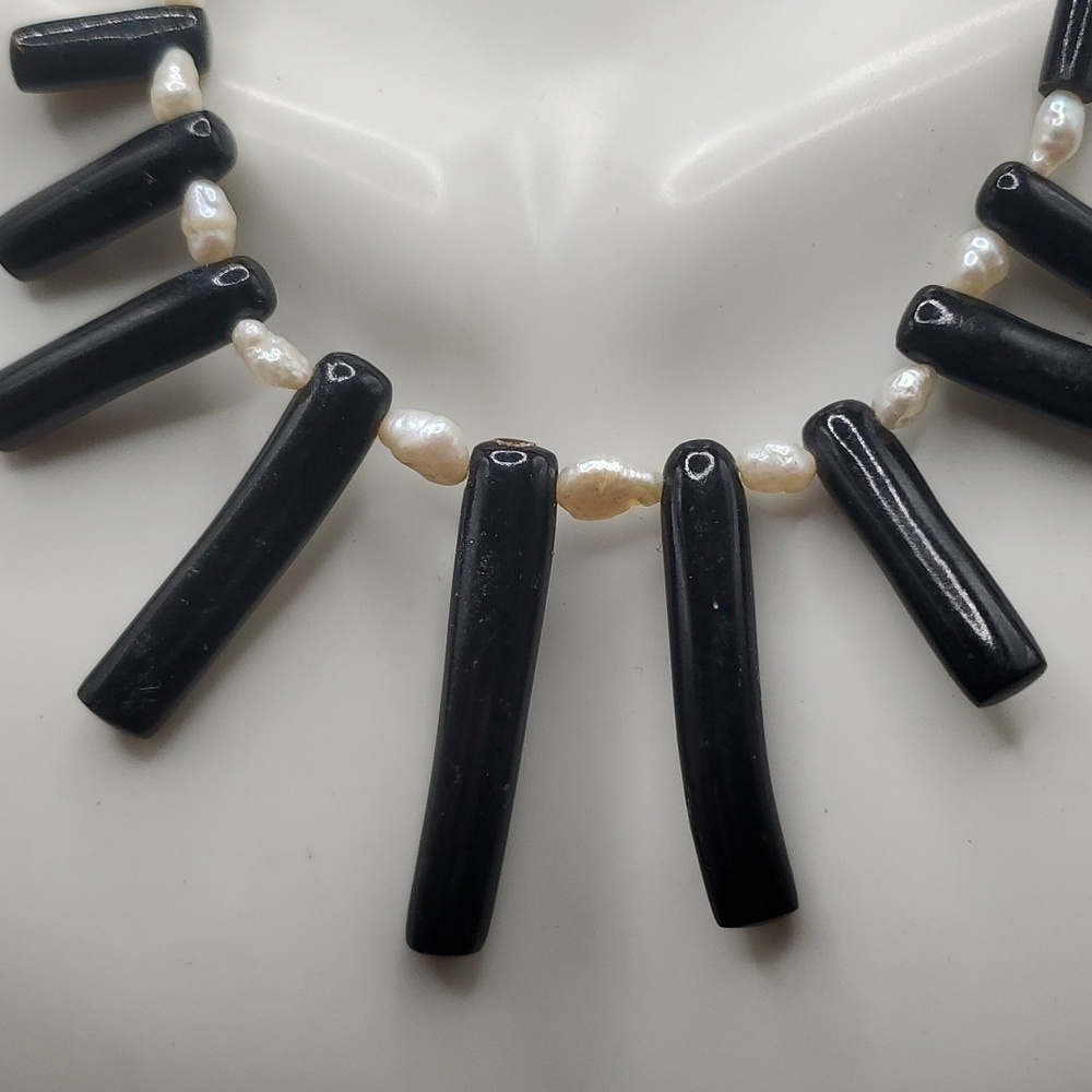 Antique spike pearl necklace‎ N3312 - Picture 2 of 3